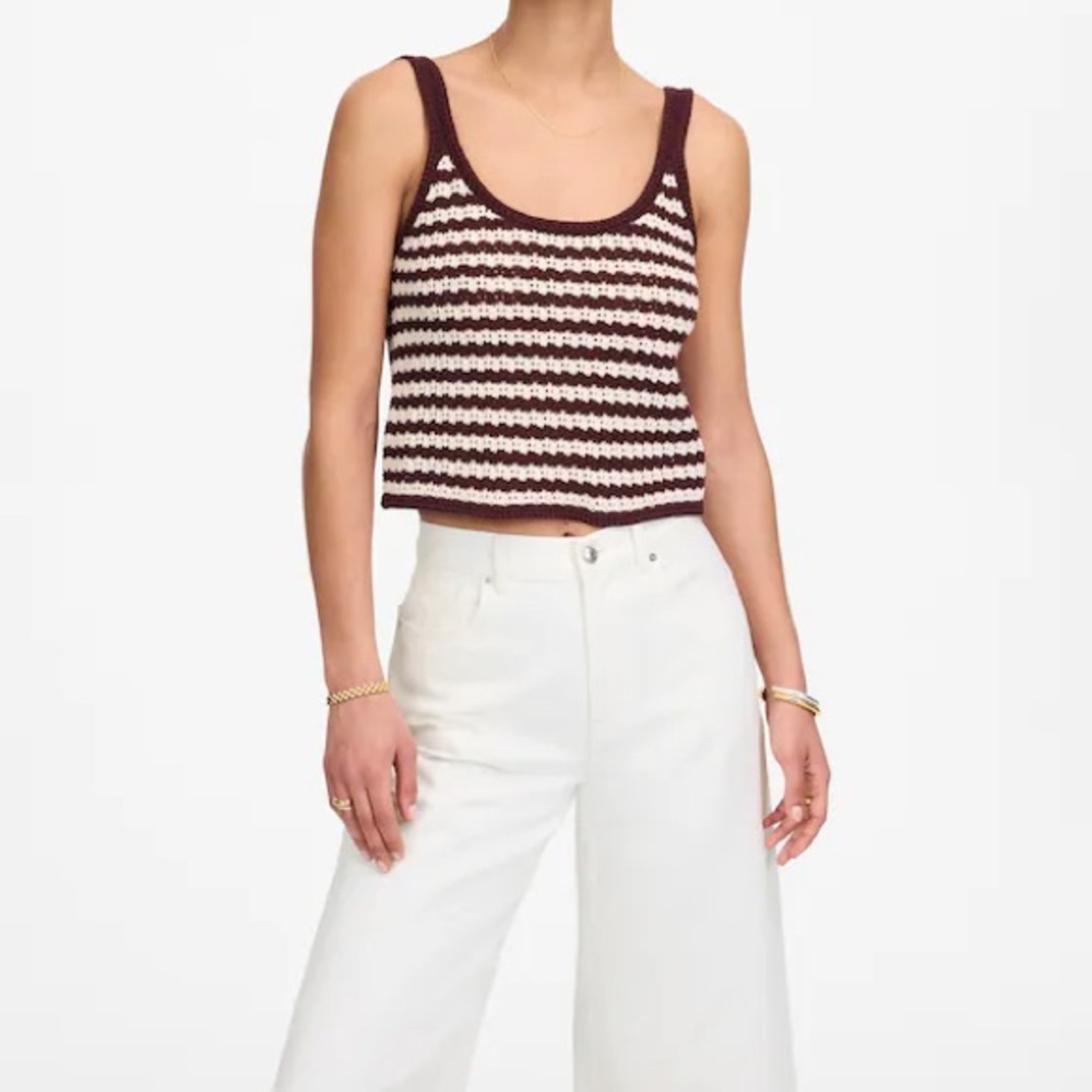 MADEWELL White Capri Cropped Denim Culottes Jeans Size 30 - Picture 2 of 6